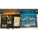 Two cased sets of cutlery comprising Bestecke SBS Solingen, with certificate and an Osborne