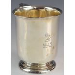 George V hallmarked silver pint tankard, Birmingham 1922, maker William Neale & Son Ltd, height