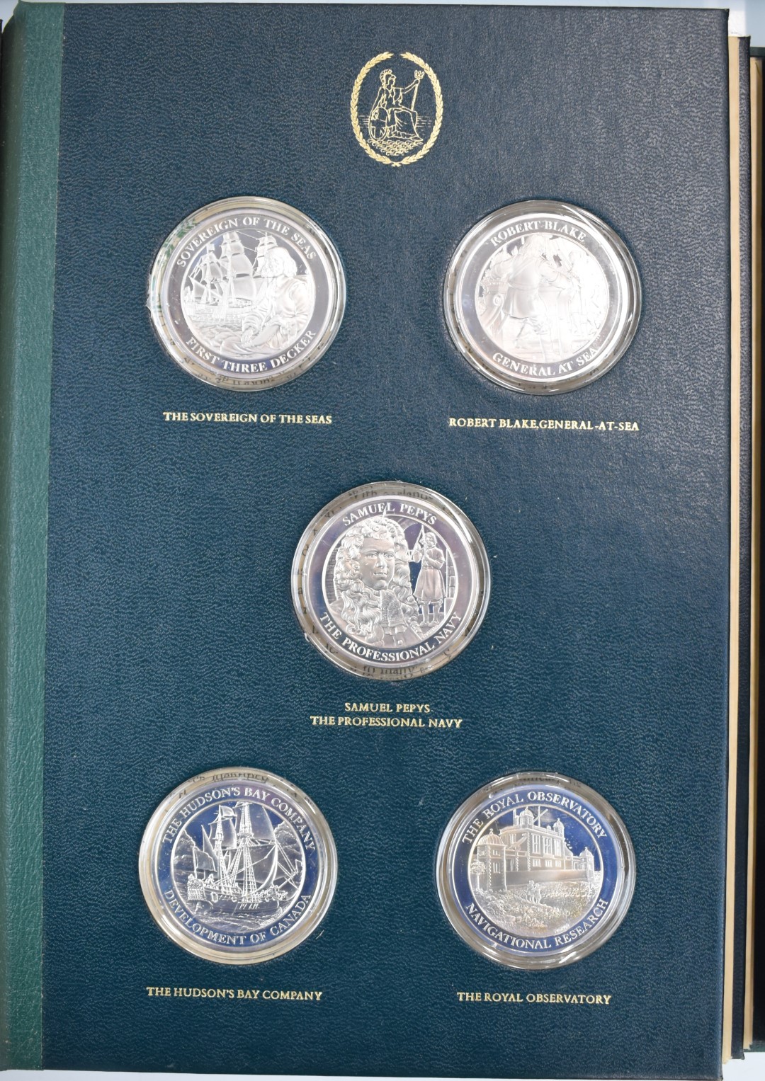 John Pinches limited edition set of 100 hallmarked silver medallions titled The Mountbatten Medallic - Image 3 of 7