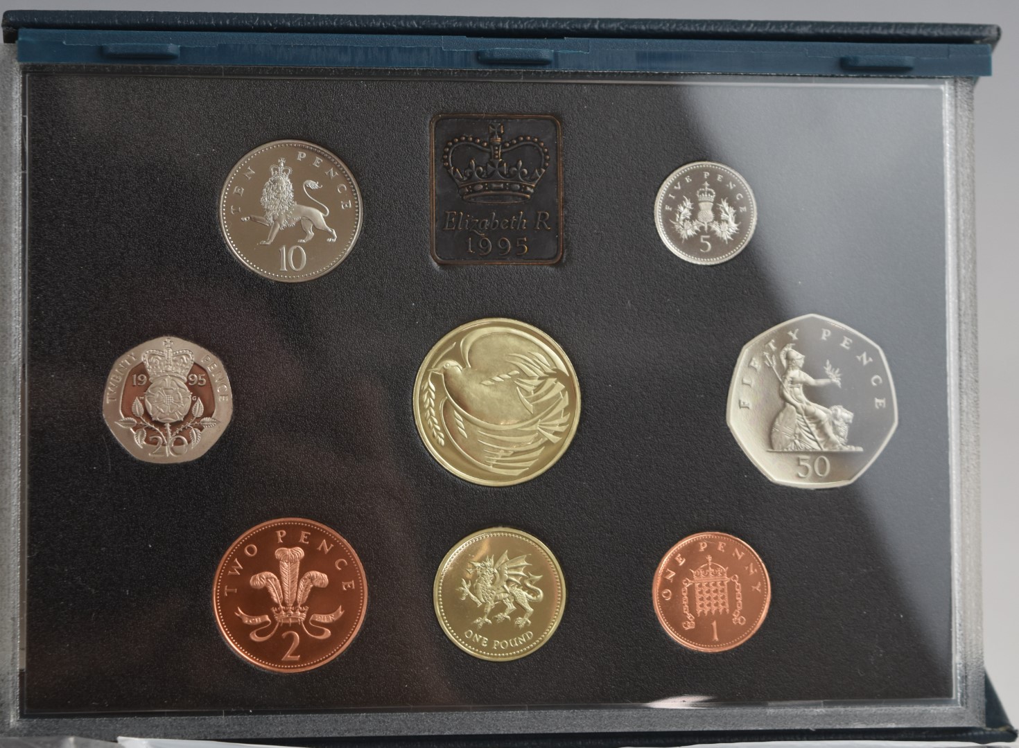 Four Royal Mint cased proof coin sets for 1981, 1982, 1995 and 1997, together with a cased 'Tales - Image 3 of 6