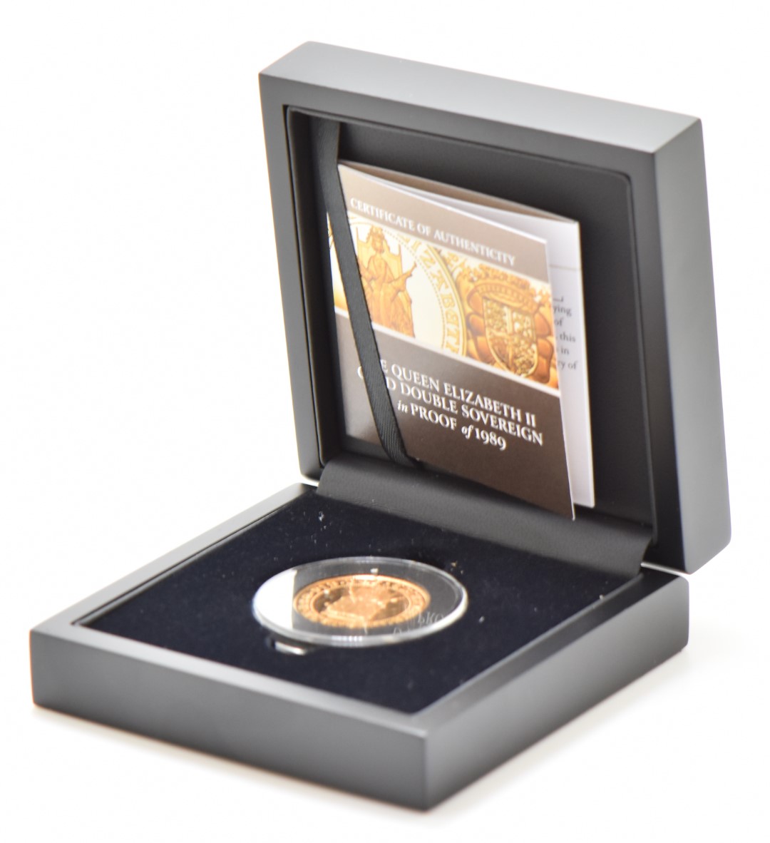 Hattons of London 1989 gold proof double sovereign Queen Elizabeth II to commemorate the 500th