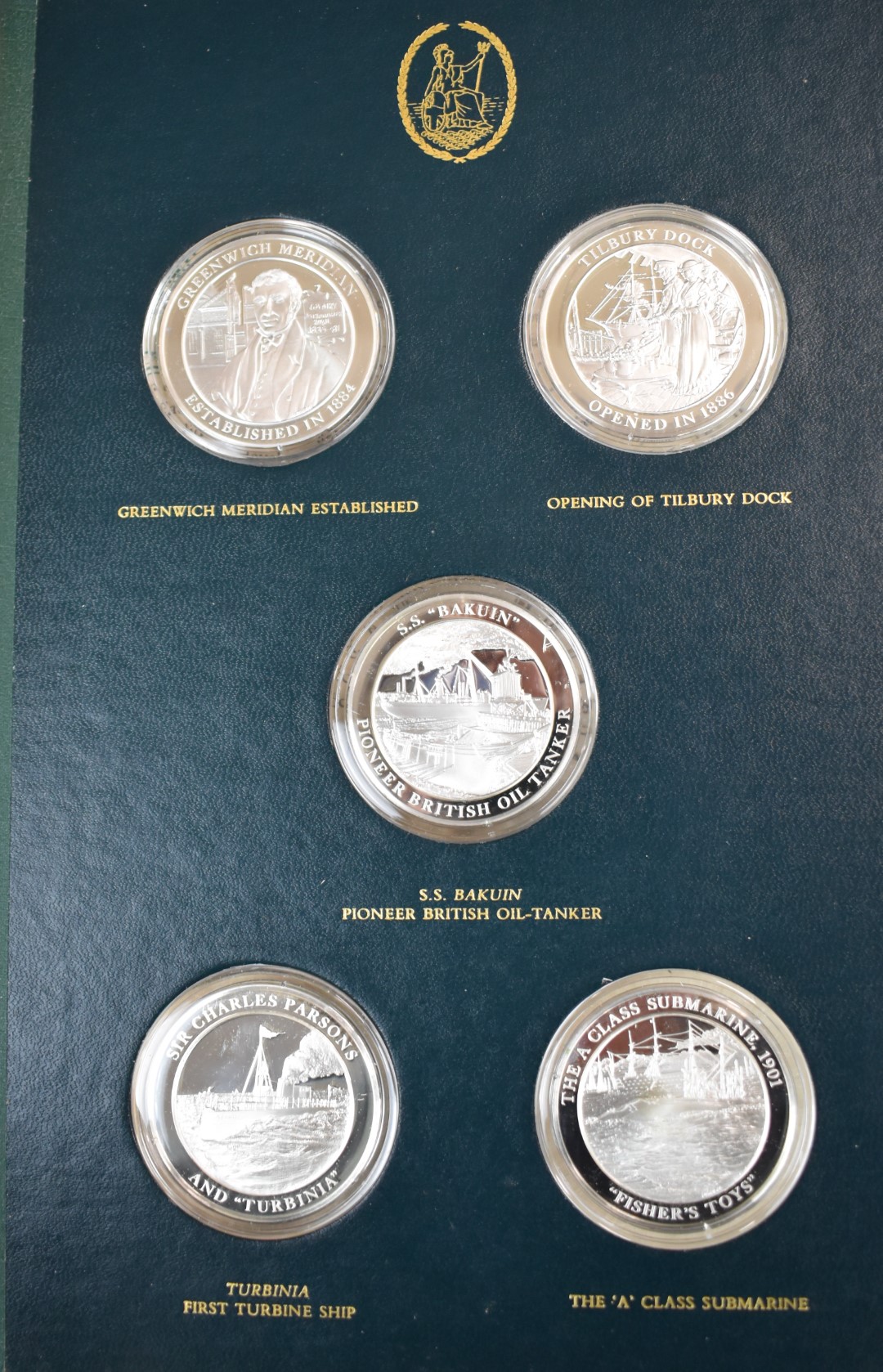 John Pinches limited edition set of 100 hallmarked silver medallions titled The Mountbatten Medallic - Image 5 of 7