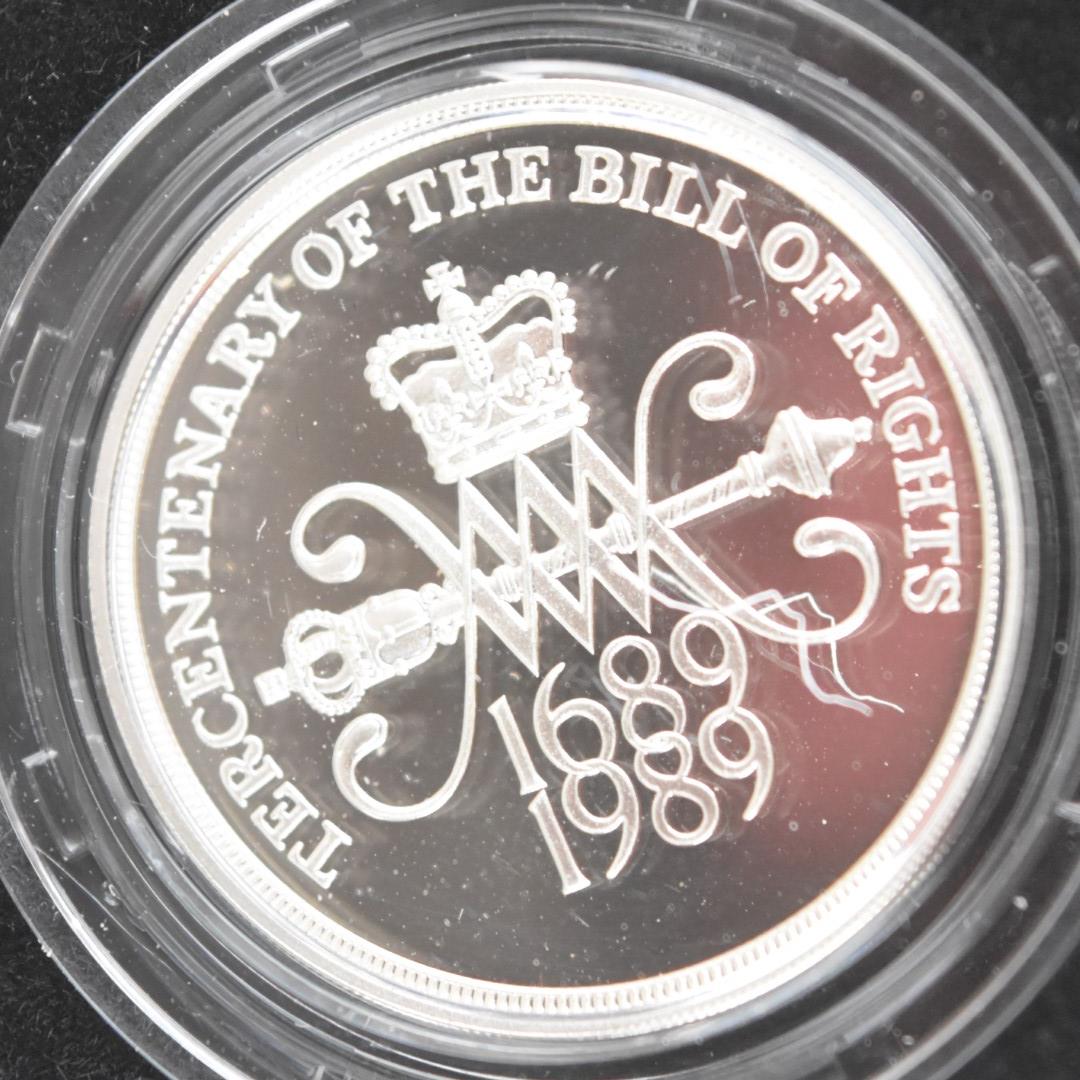 Three Royal Mint silver proof commemorative coins comprising 1989 £2 two coin set and a 1988 Royal - Image 3 of 4