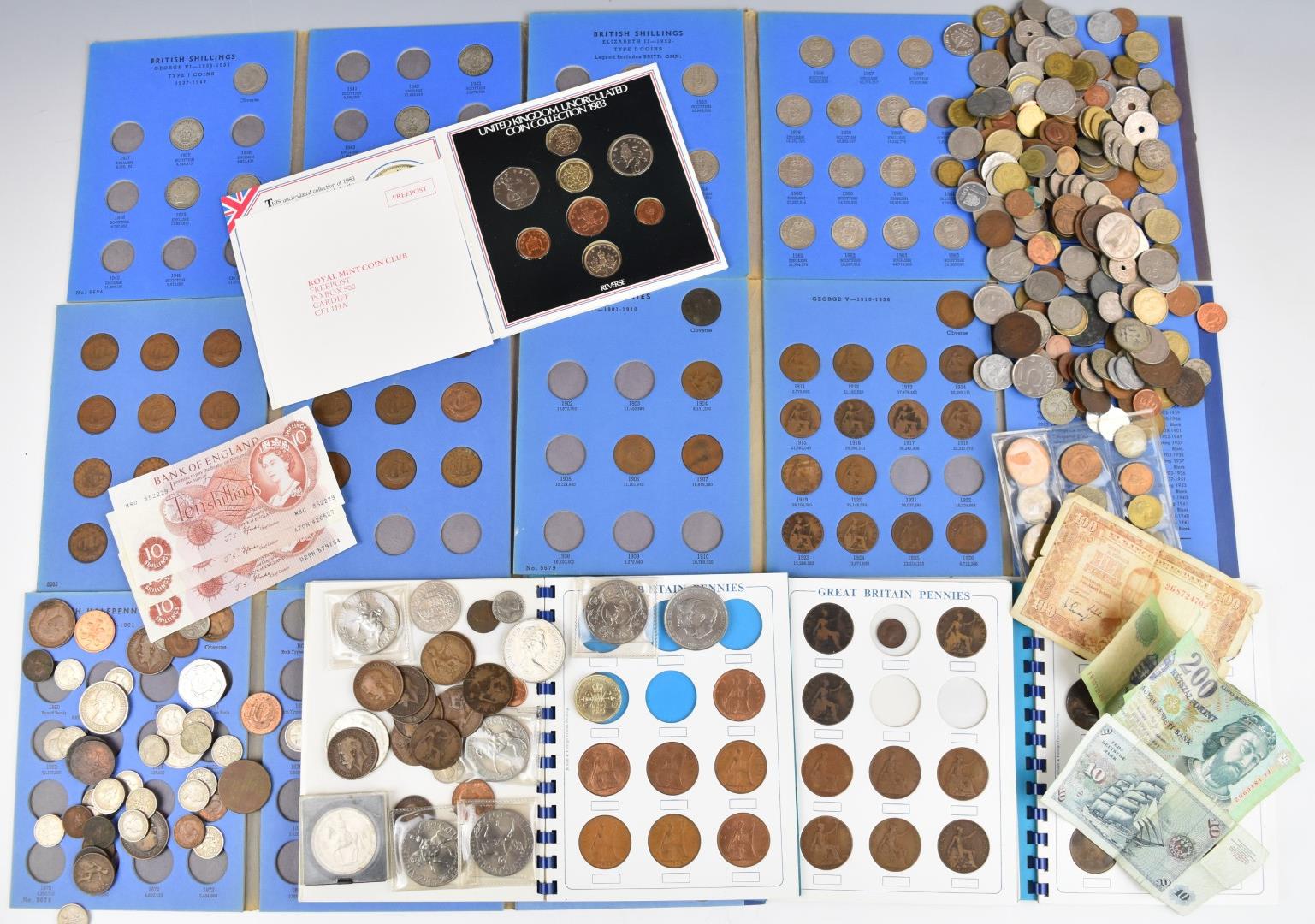 A collection of UK and overseas coinage 19thC onwards including presentation pack, 1953 Coronation - Image 2 of 8