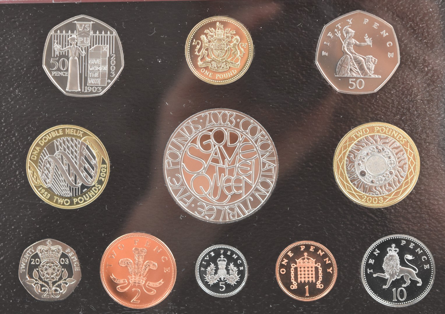 Four Royal Mint United Kingdom proof sets, from 2001 - 2004, all cased with certificates - Image 3 of 5