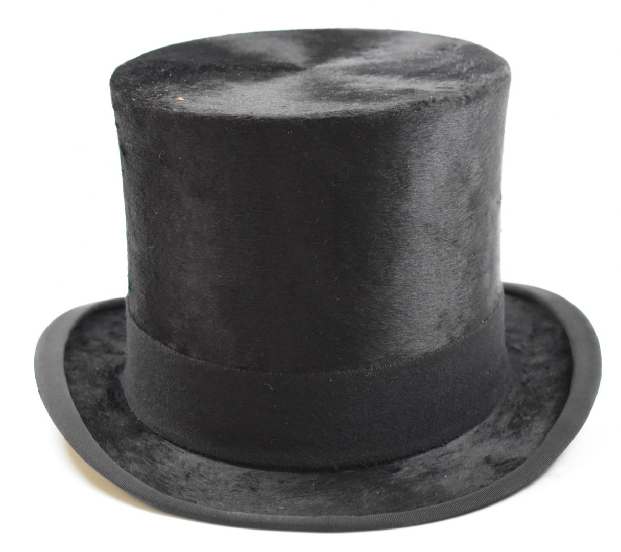 Christys', London black top hat, 20 x 16.5cm, in vintage leather case with G W labels - Image 6 of 10