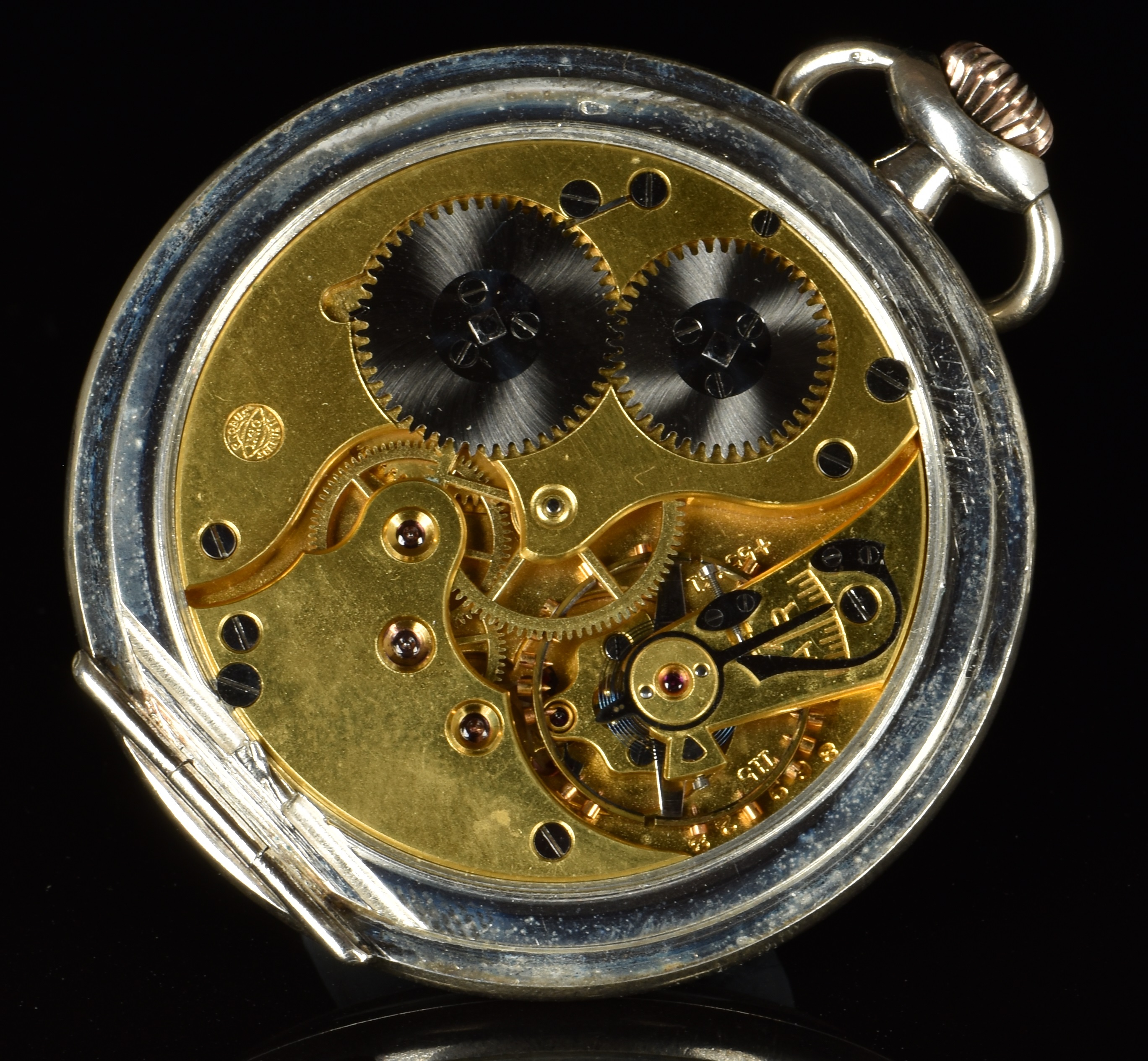 International Watch Company (IWC) silver keyless winding open faced pocket watch with subsidiary - Image 3 of 3