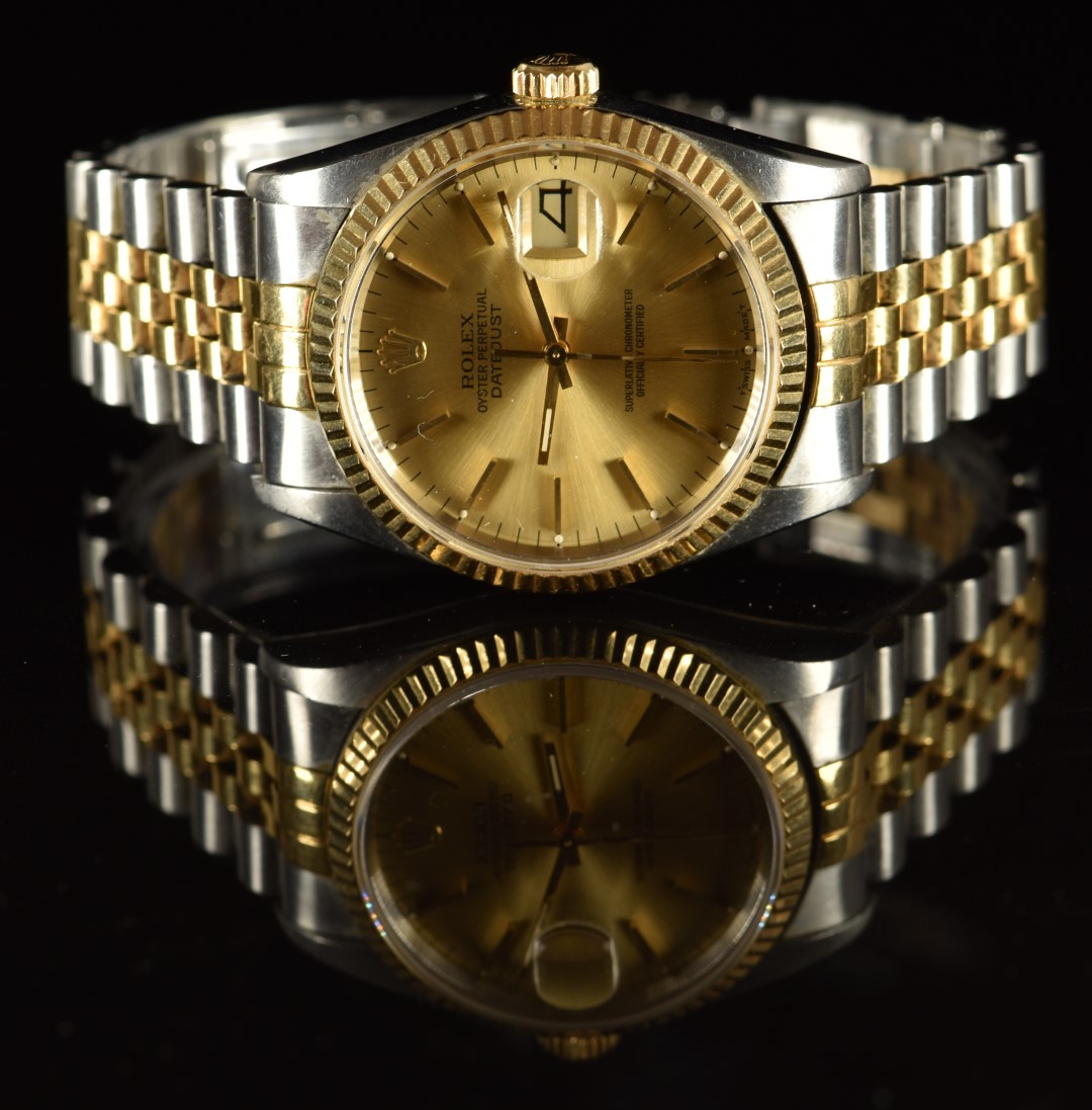 Rolex Oyster Perpetual Datejust gentleman's automatic wristwatch ref. 16233 with date aperture, - Image 2 of 3