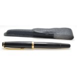 Montblanc 342 fountain pen with number 2 nib, black resin body and gold plated fittings, in original