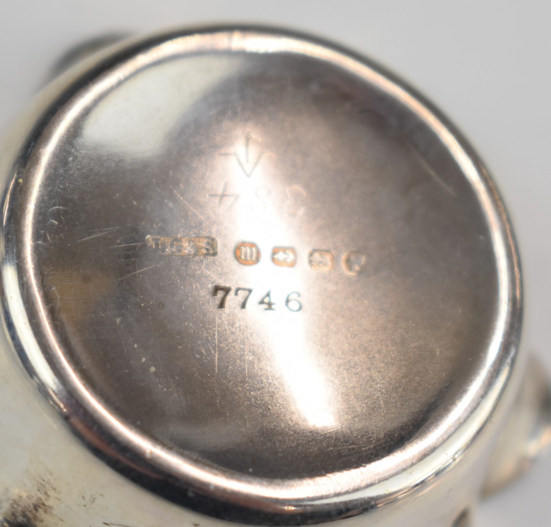 Hallmarked silver items comprising pair of Victorian open salts, Birmingham 1886, maker John - Image 4 of 6