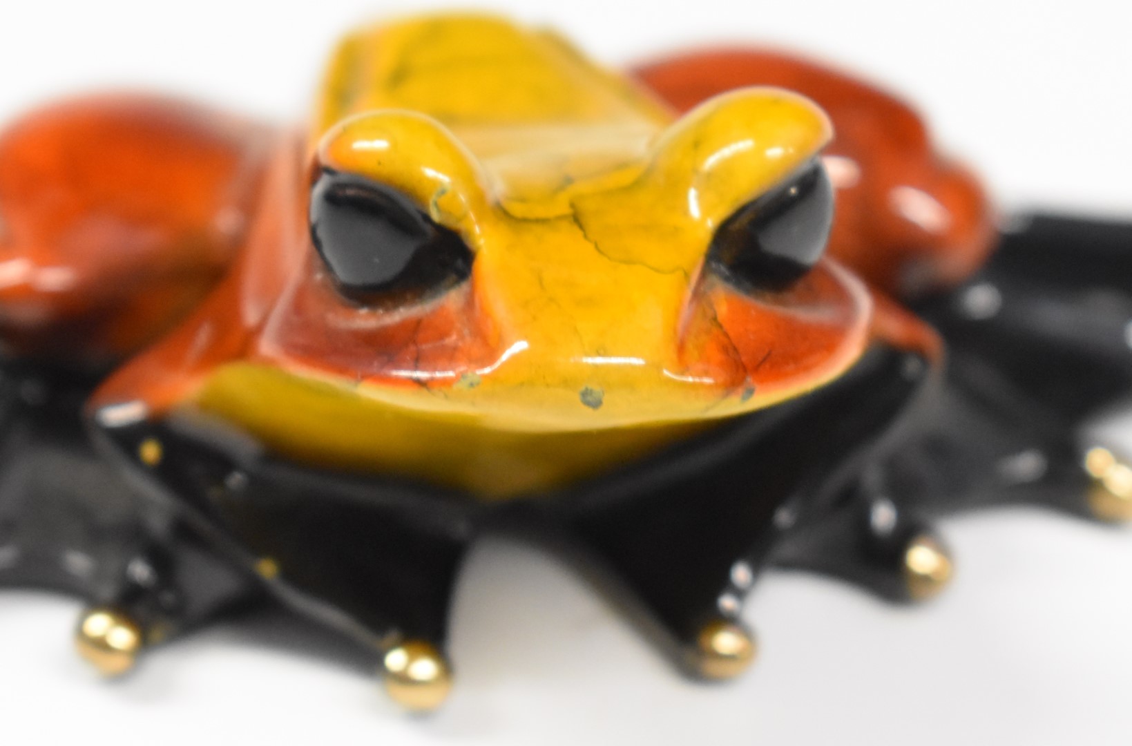 Tim Cotterill 'Frogman' signed limited edition 'Flipper' painted bronze frog figure, width 11 x - Image 6 of 8