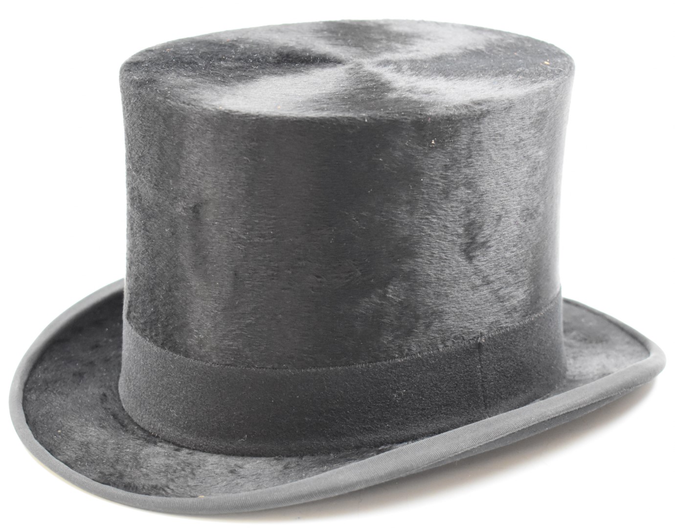 Christys', London black top hat, 20 x 16.5cm, in vintage leather case with G W labels - Image 4 of 10