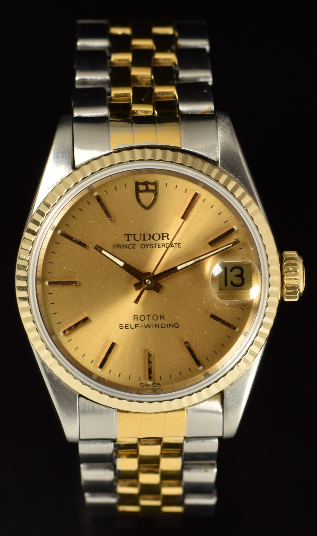 Tudor Prince Oysterdate gentleman's automatic wristwatch ref. 75403N with date aperture, luminous