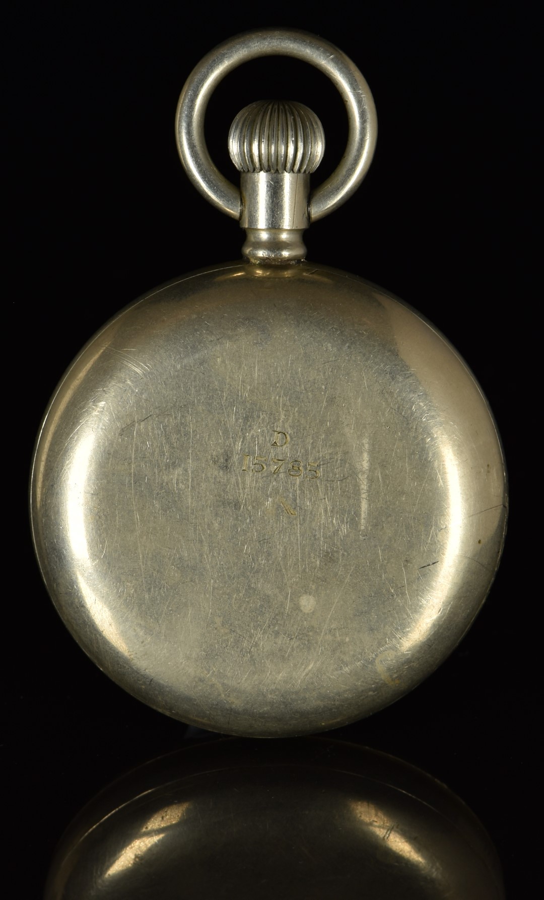 W Eberhard of London keyless winding open faced military pocket watch with subsidiary seconds - Image 2 of 3