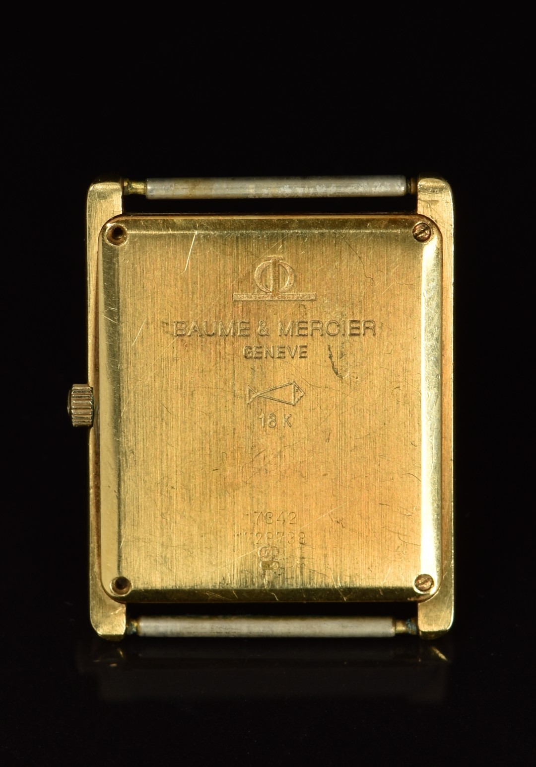 Baume & Mercier 18ct gold gentleman's wristwatch ref. 17342 with date aperture, blued hands, black - Image 2 of 2