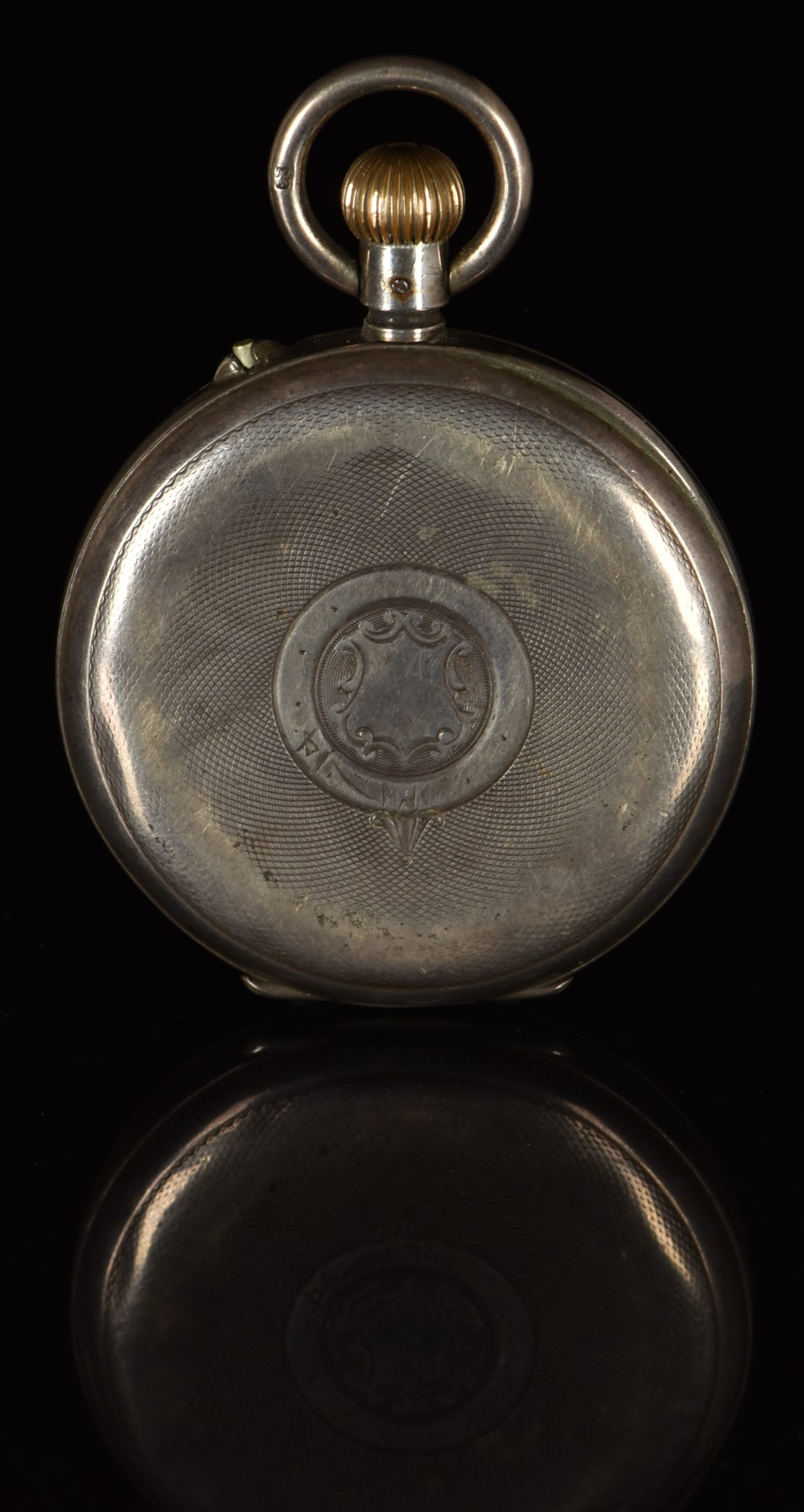 Heath & Co of London silver keyless winding open faced chronograph pocket watch with blued hands, - Image 2 of 3