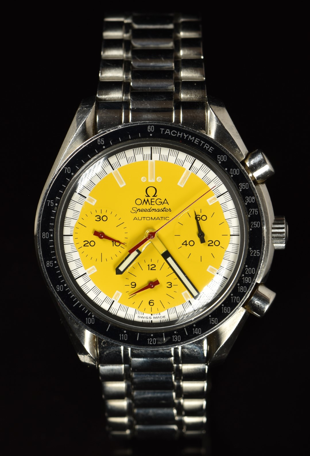 Omega Speedmaster Reduced gentleman's automatic chronograph wristwatch ref. 3810 with luminous
