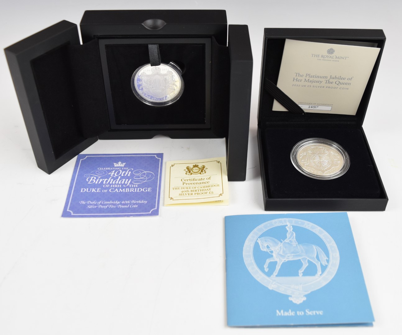 Royal Mint 2022 silver proof £5 coin to commemorate Queen Elizabeth II Platinum Jubilee, together