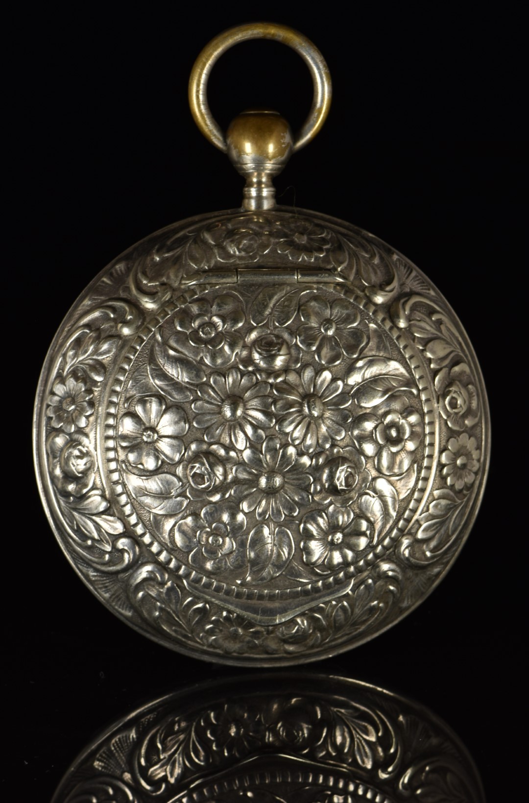 Mummery of Dover white metal full hunter pocket watch with subsidiary seconds dial formed as a - Image 2 of 4