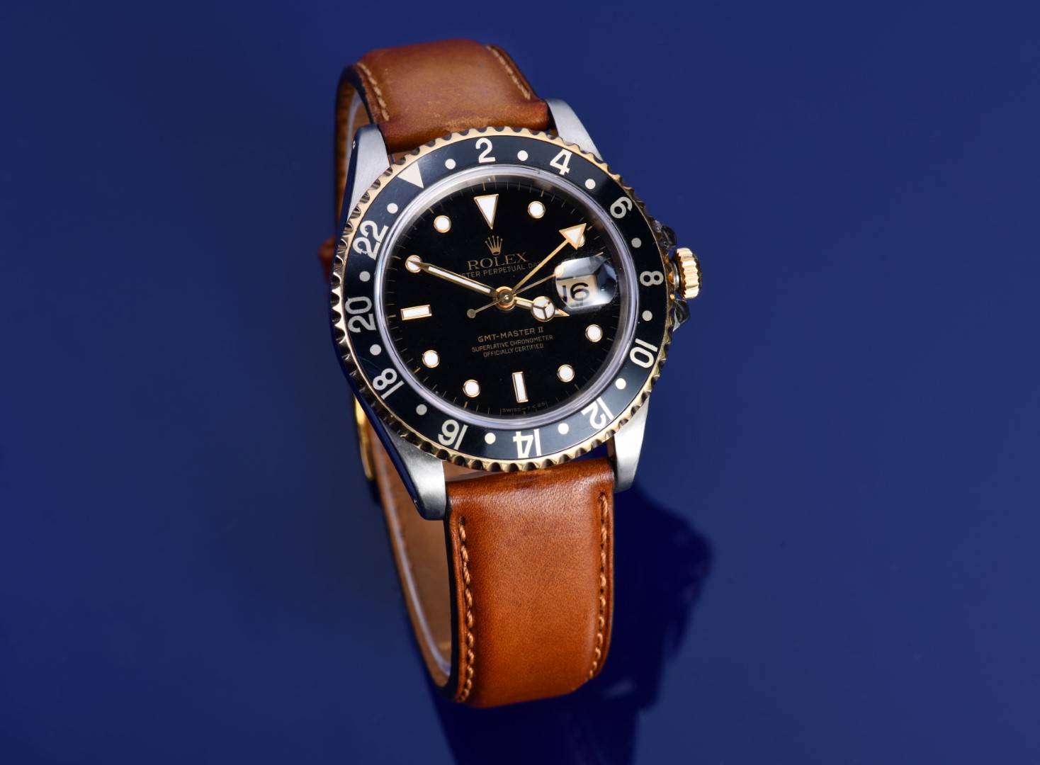 Rolex Oyster Perpetual Date GMT Master II gentleman's automatic wristwatch ref. 16713 with date