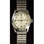 Rolex Oysterdate Precision gentleman's wristwatch ref. 6066 with date aperture, stainless steel