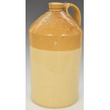 Vintage stoneware flagon for Hunt and Co, The Broadway, Newbury, height 42cm