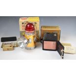 Kodak Brownie No2 camera in original box, together with a Pifco red dome lantern in original box