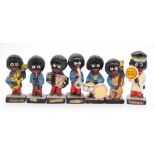 Seven various Robertson's Jam Golly advertising figures, most band members but one for the Green