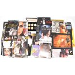 Michael Jackson ephemera, books, boxed figures by Street Life, cased coins, stamps etc