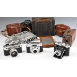 Collectable cameras to include No. 4 Cartridge Kodak, Zeiss Ikon 518/16, Yashica Electra 35, No 2