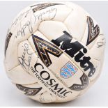 England football signed by multiple players including Gareth Southgate, Jamie Redknapp etc
