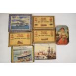 Six vintage railway and similar wooden jigsaw puzzles including GWR locomotives, Imperial Airlines