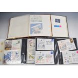 GB Commonwealth mint and used stamp collection in four albums (two empty) and two old stockbooks