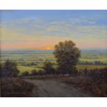 Gerald Coulson oil on canvas Dusk, signed lower left, titled verso, in gilt frame