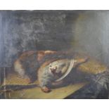 19th or early 20thC oil on canvas still life study of game birds, 42 x 52cm in period gilt frame