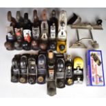 Eighteen various woodworking planes to include Footprint No 130B, Stanley RB10, Planemaster, WS A130