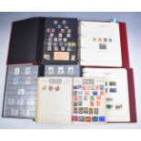 Queen Victoria to Queen Elizabeth II mint and used stamp collection in five folders / stockbooks