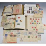 A collection of Australia stamps in a well filled stockbook with early issues, mint blocks etc,