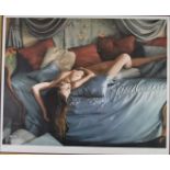 Douglas Hoffman signed limited edition 225/295 photograph of a nude lady, 60 x 73cm, in ornate