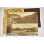 Pair of Lancashire and Ireland carriage prints on glass, 25.5 x 67cm, likely LNWR or LMS, GWR use of