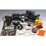 Collectable cameras and accessories to include Olympus Trip 35, Polaroid Supercolour 635, Kodak