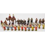 A collection of over thirty Britains Arab and possibly Sudanese soldiers including infantry, horse