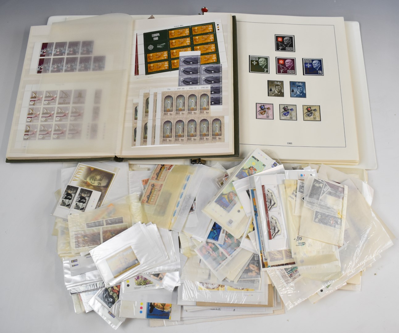 Mostly mint Malta stamp collection in album, stockbook and glassine from King George VI to Queen - Image 2 of 3