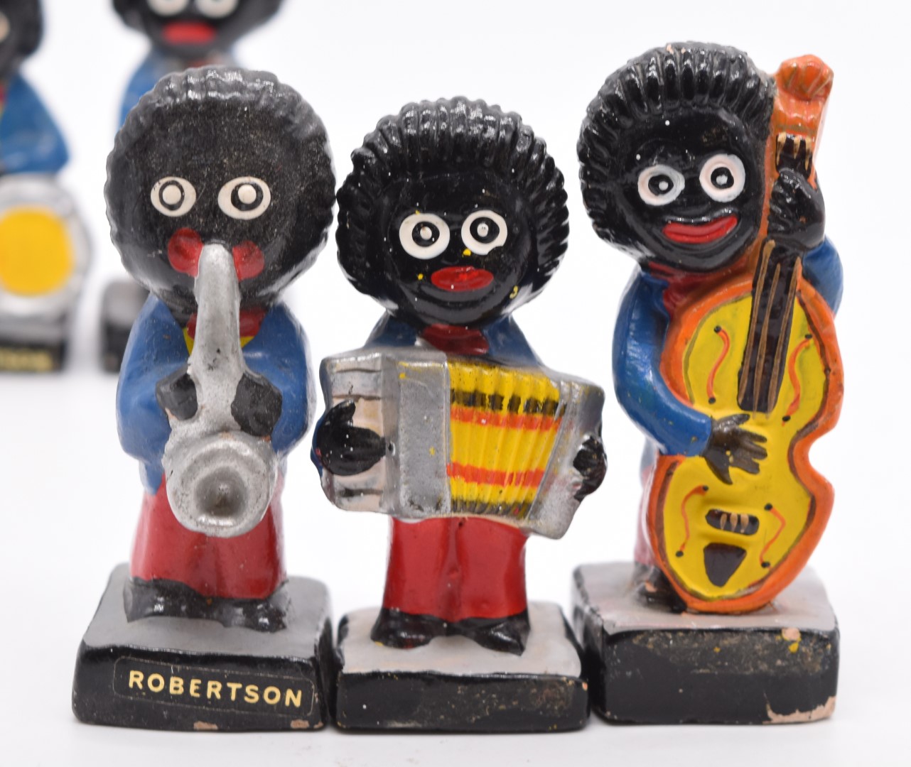 Nine Robertson's Jam Golly advertising band figures, height 7.5cm - Image 3 of 5