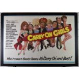 Carry on Girls poster, framed and glazed, 70 x 103cm