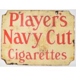 Player's Navy Cut vintage double sided enamel advertising sign, 45.5 x 61cm