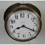 Veteran or vintage car dashboard clock, the enamel dial marked 8 days, in angled holder, diameter