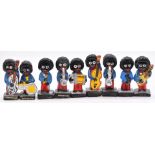 Nine Robertson's Jam Golly advertising band figures, height 7.5cm