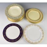 Royal Worcester cabinet plates and soup bowls in various patterns