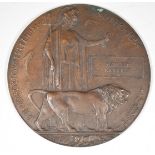 WW1 death plaque to Harold Nicholls